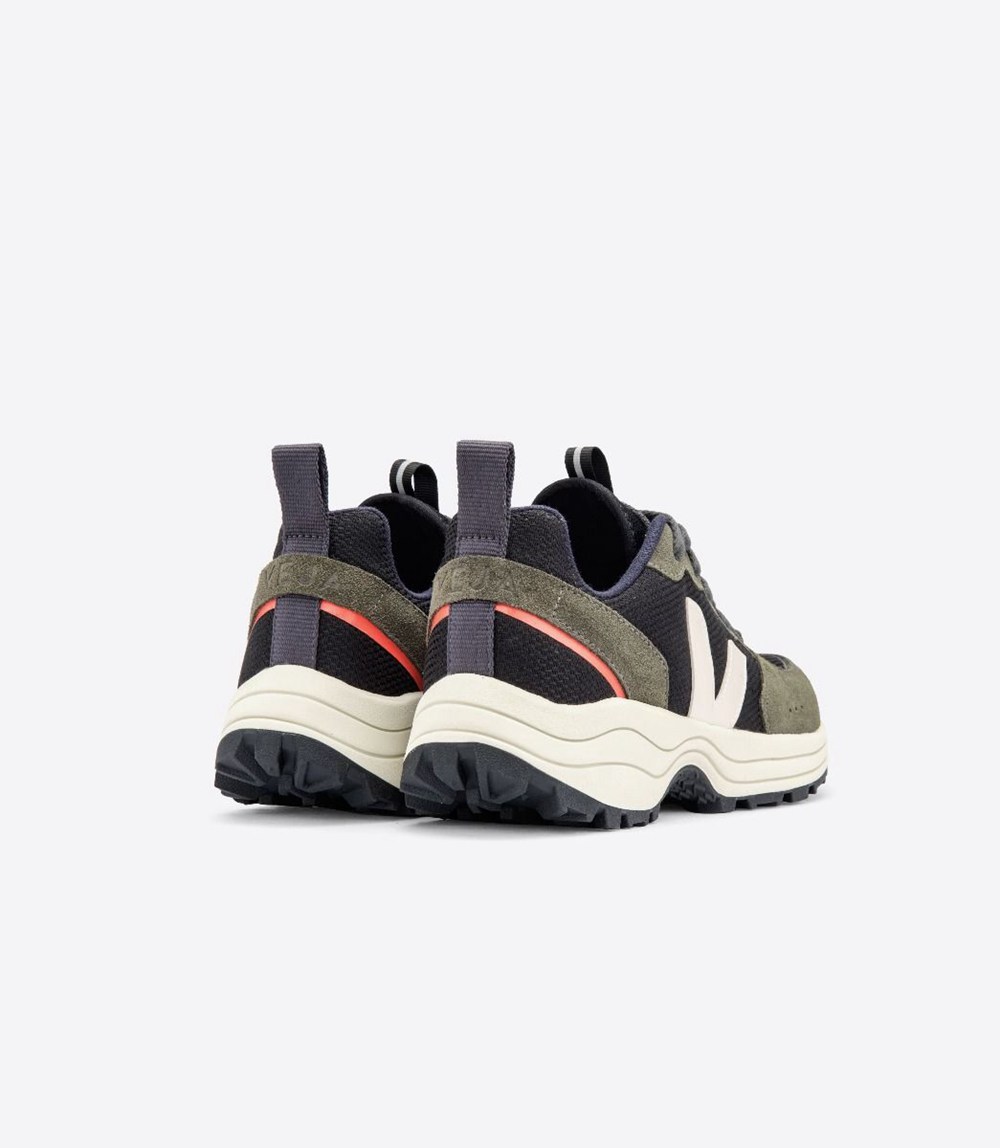 Veja Trainers Mens Black/Grey/Olive - Venturi Bastille B-mesh - XPSV-46987